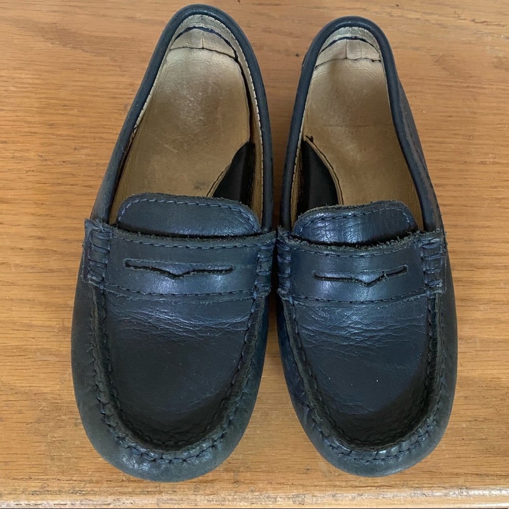 JACADI BOYS Moccasins Loafers Leather Navy Blue